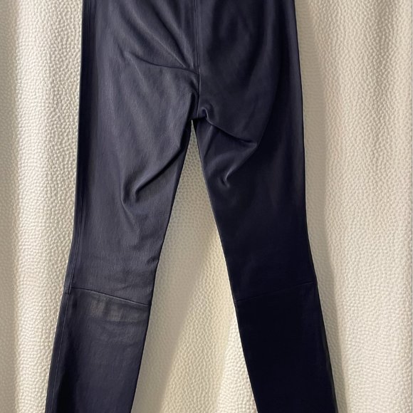 THEORY Leather kick-flare pants - Picture 4 of 7